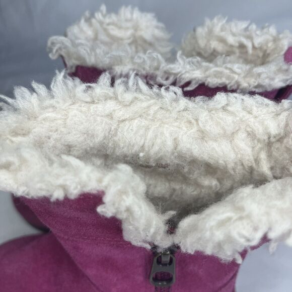 Koolaburra UGG Aribel Short Boots Fur Lined Zip Pink Baby Toddler Girls 7 - Picture 5 of 9